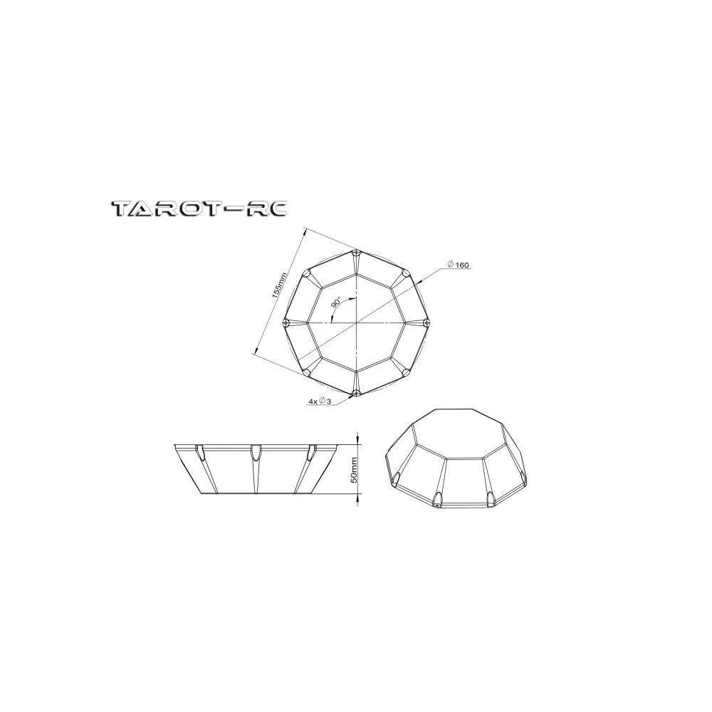tarot-head-cover-multirotor-center-panel-plastic-protective-cover-tl2852