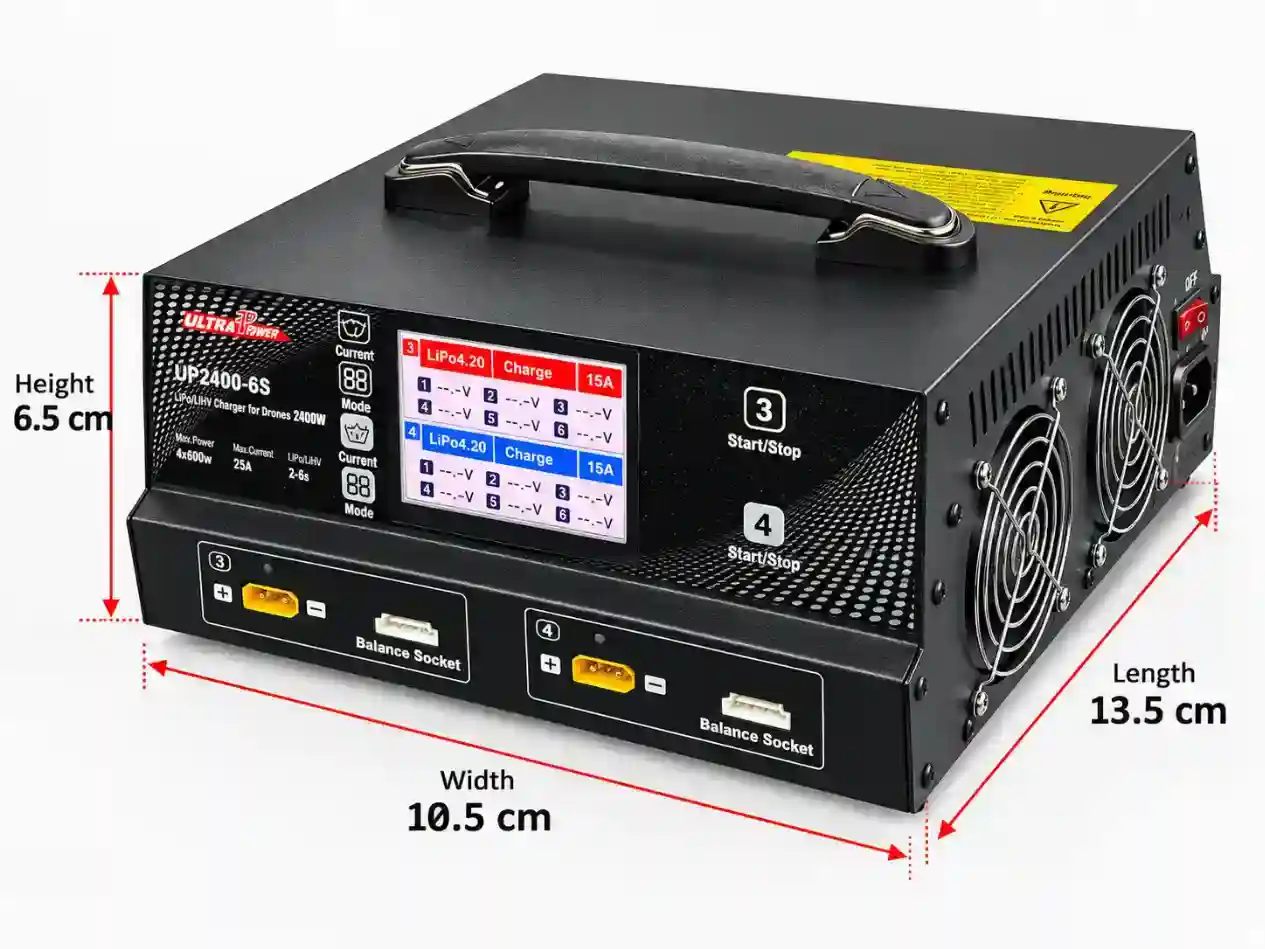 ULTRA POWER 2400-6S 4X600W 25A 2-6S Battery UAV Drone Charger