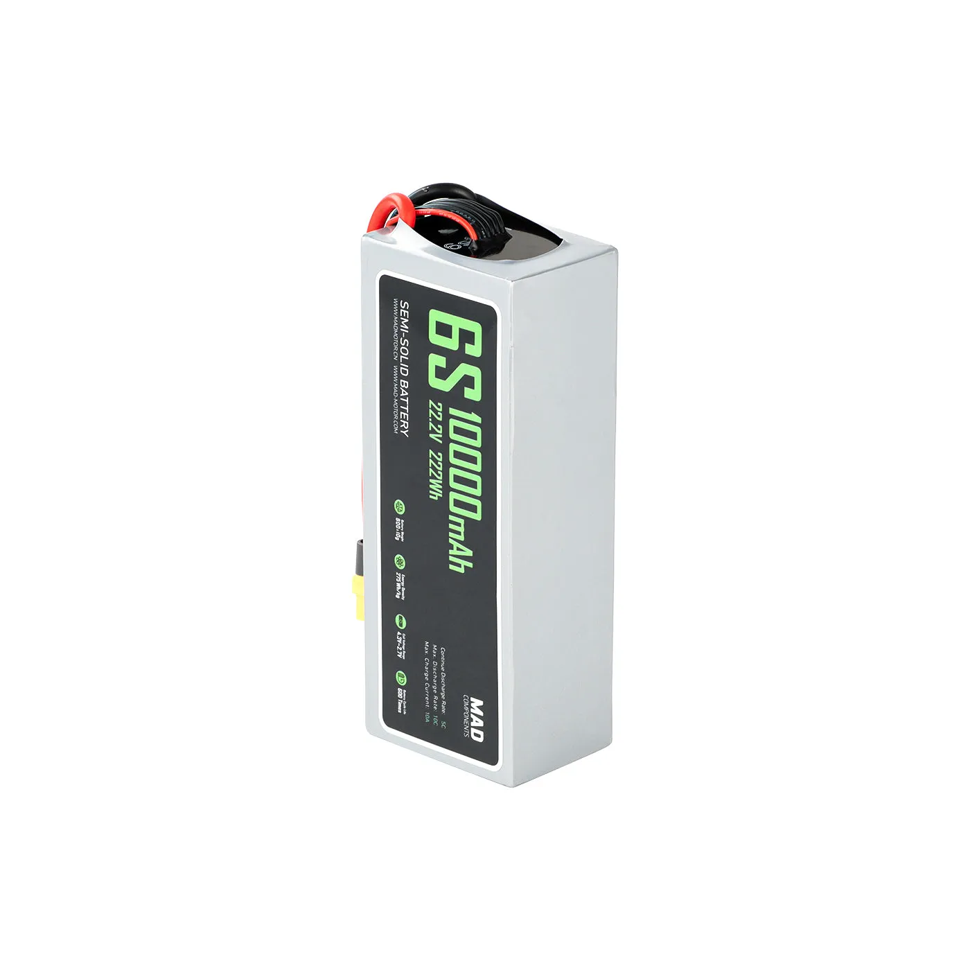 mad-10000mah-5c-222v-6s1p-high-power-density-light-weight-drone-semi-solid-state-lithium-battery