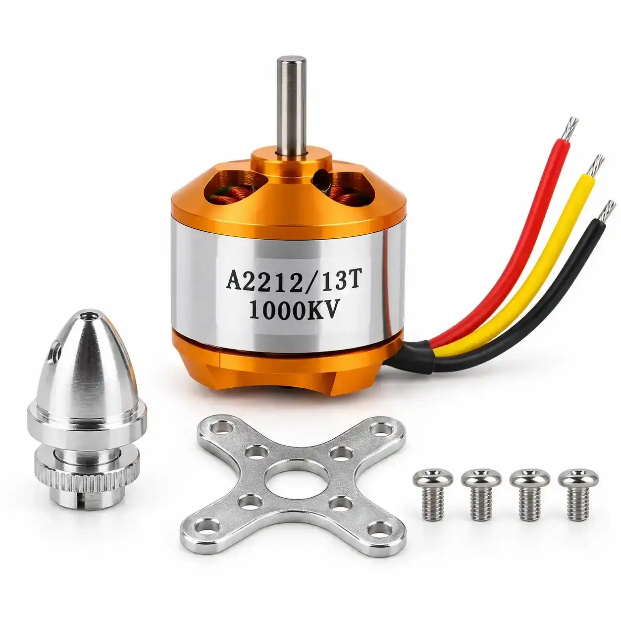 A2212 13T 1000 KV BLDC Brushless DC Motor for Fixed Wing RC Aircraft without Soldered Connector 