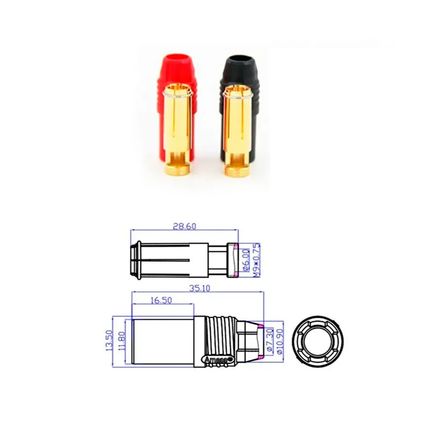 amass-as-150-f-female-red-high-power-rc-connector-for-lipo-battery