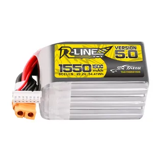 Tattu r-line v5.0 1550mah 6s 150c lipo battery with xt60 plug at