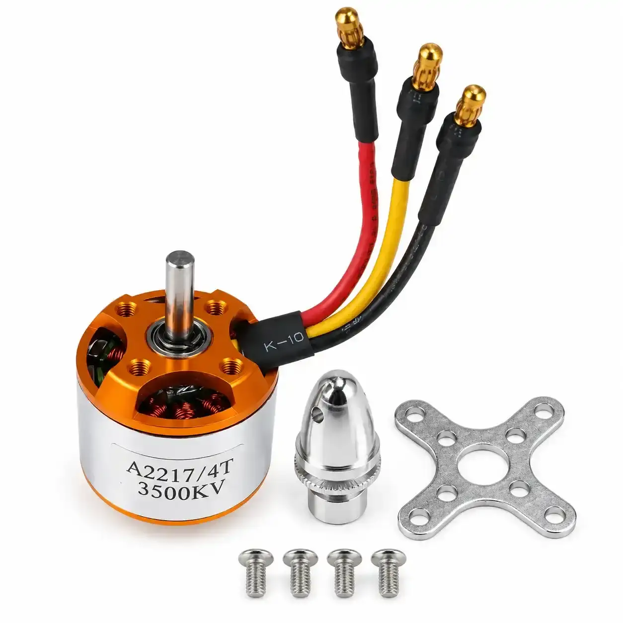 A2217 4T 3500KV BLDC Brushless DC Motor for Marine RC Boat with Soldered Connector