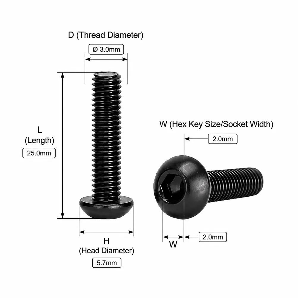 m325-mm-grade-round-head-hex-socket-head-cap-screws-carban-steel-black-pack-of-10pcs